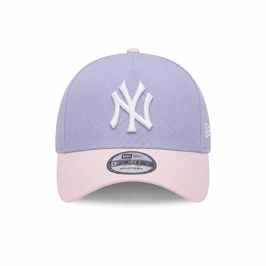 NEW ERA 9FORTY A-FRAME MLB NEW YORK YANKEES LAVENDER PINK GORRA AJUSTABLE MORADA