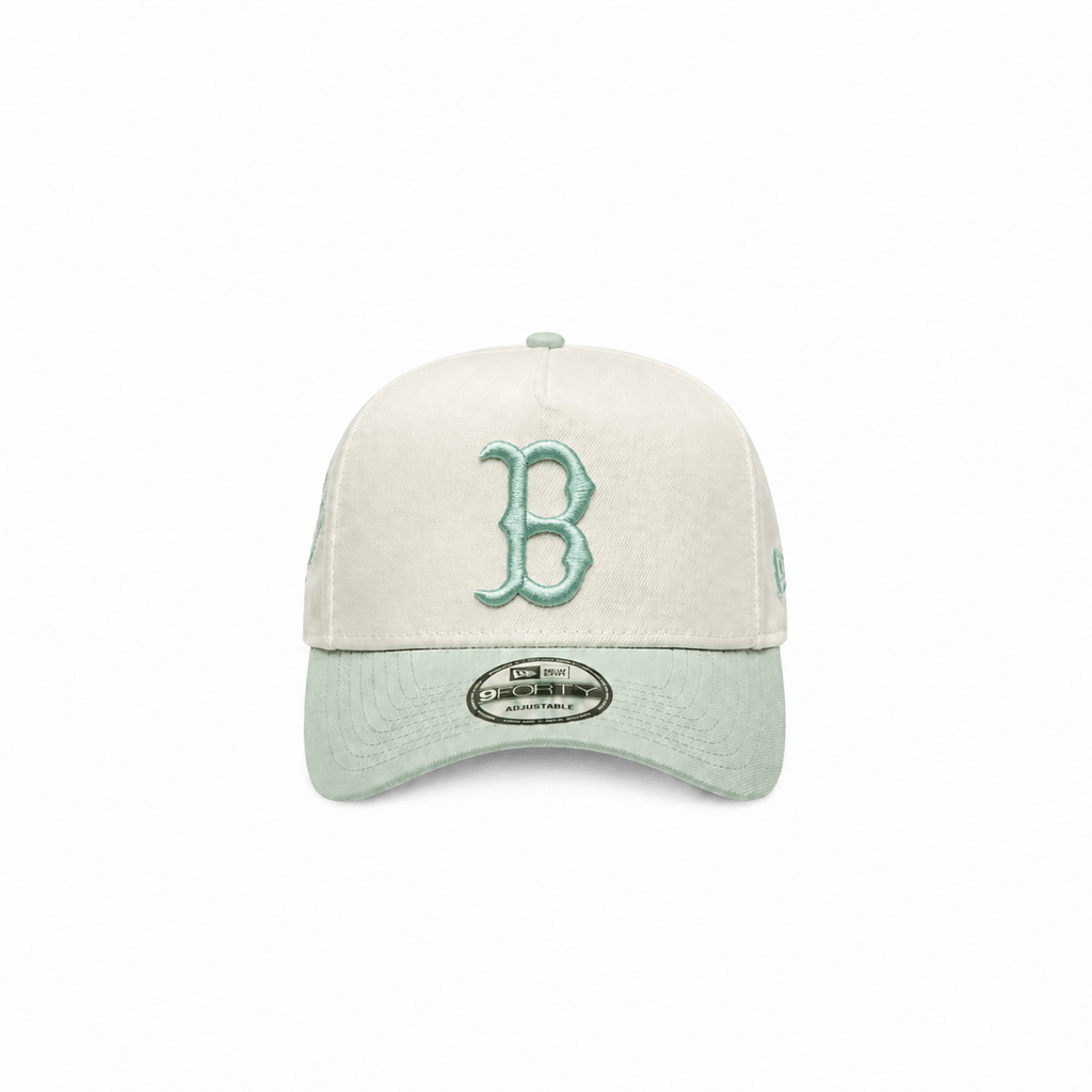 NEW ERA 9FORTY A-FRAME MLB BOSTON RED SOX CHROME EVERST GORRA AJUSTABLE BLANCA