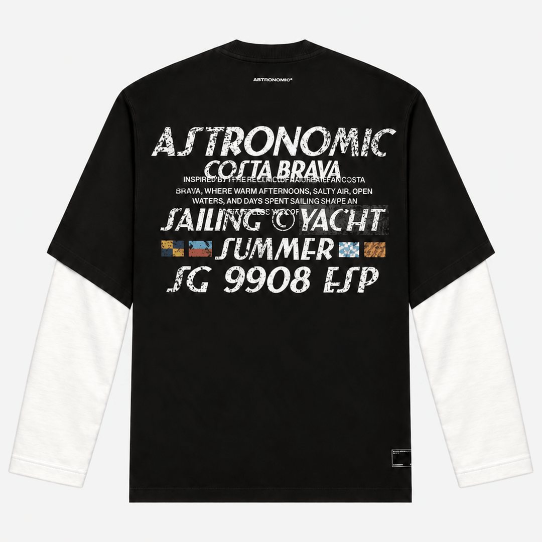 ASTRONOMIC YATCH CAMISETA DOBLE MANGA NEGRA