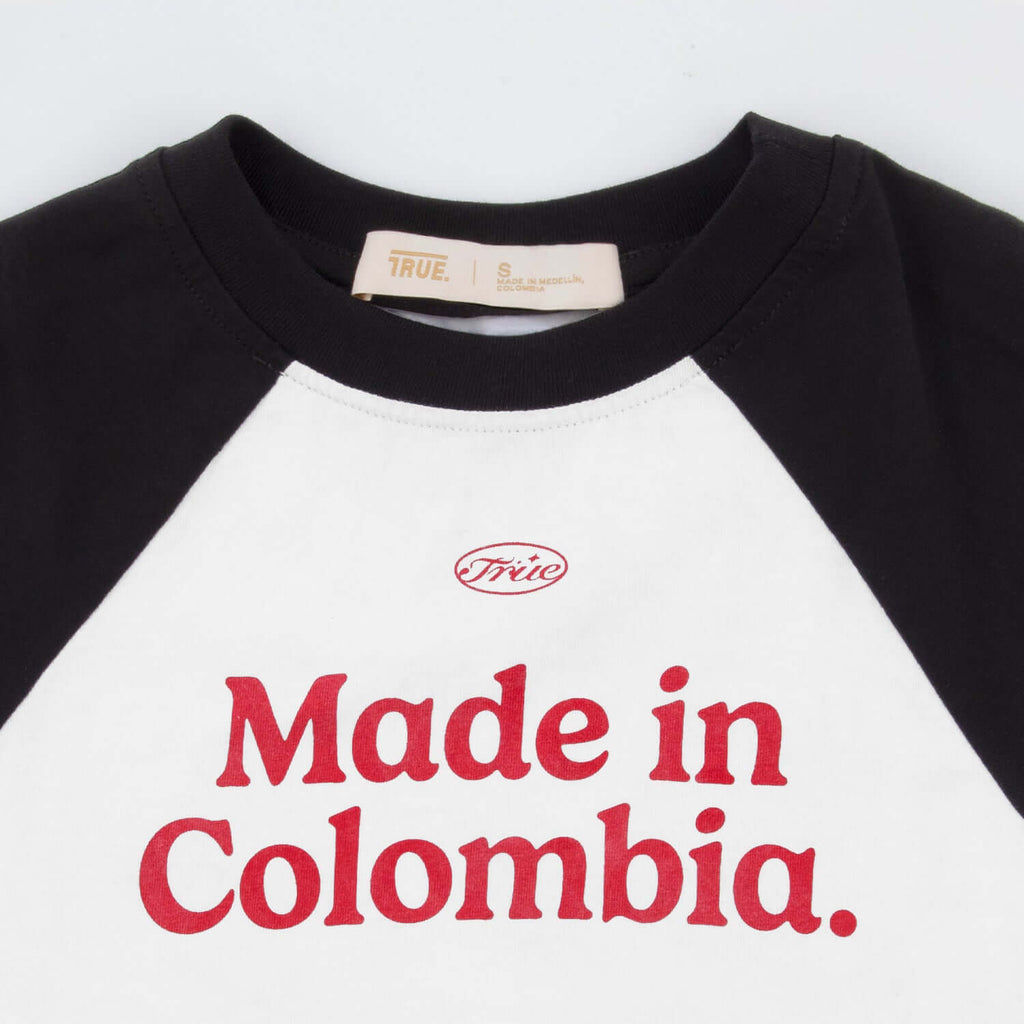 TRUE COLOMBIA BABY TEE NEGRA
