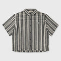 TRUE CROCHET PATTERN BOXY SHIRT CAMISETA NEGRA