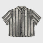 TRUE CROCHET PATTERN BOXY SHIRT CAMISETA NEGRA