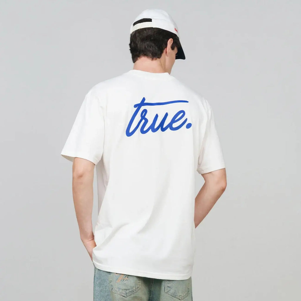 TRUE CURSIVE LOGO CAMISETA BEIGE