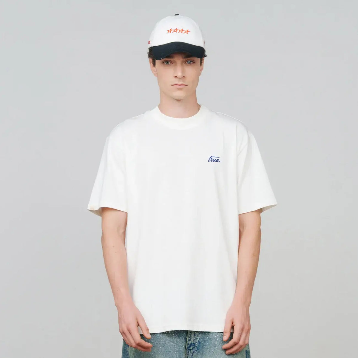 TRUE CURSIVE LOGO CAMISETA BEIGE