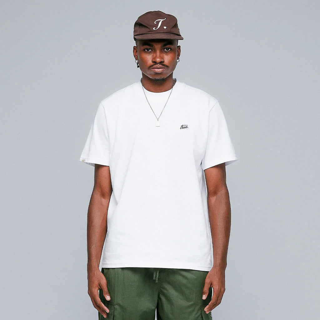 TRUE CURSIVE LOGO T-SHIRT CAMISETA BLANCA
