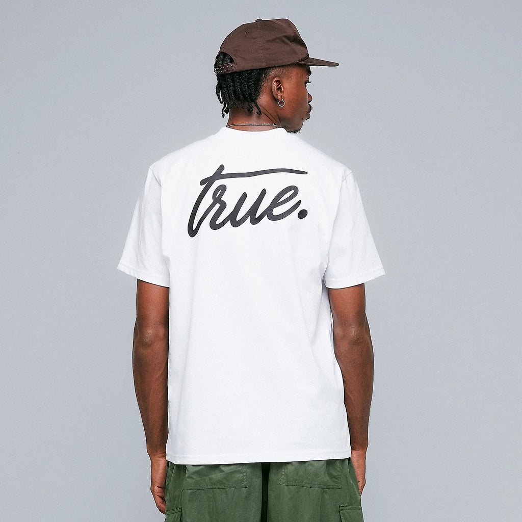 TRUE CURSIVE LOGO T-SHIRT CAMISETA BLANCA