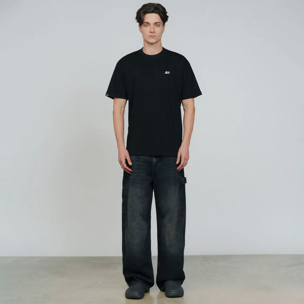 TRUE CURSIVE LOGO T-SHIRT CAMISETA NEGRA