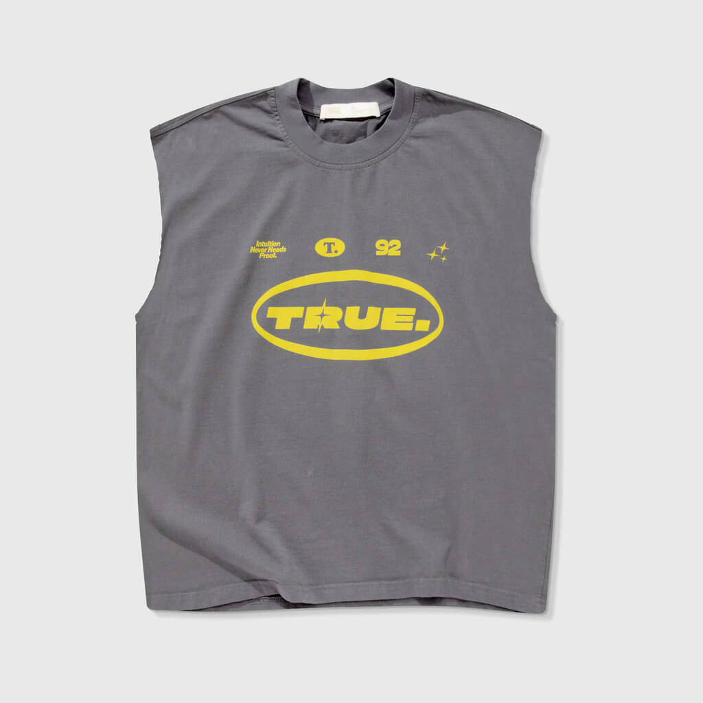 TRUE TOO BRIGHT TO MISS INTUITION CAMISETA SIN MANGAS GRIS