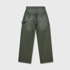 TRUE DIRTY-WASH LOW-RISE - MILITARY GREEN PANTALON VERDE