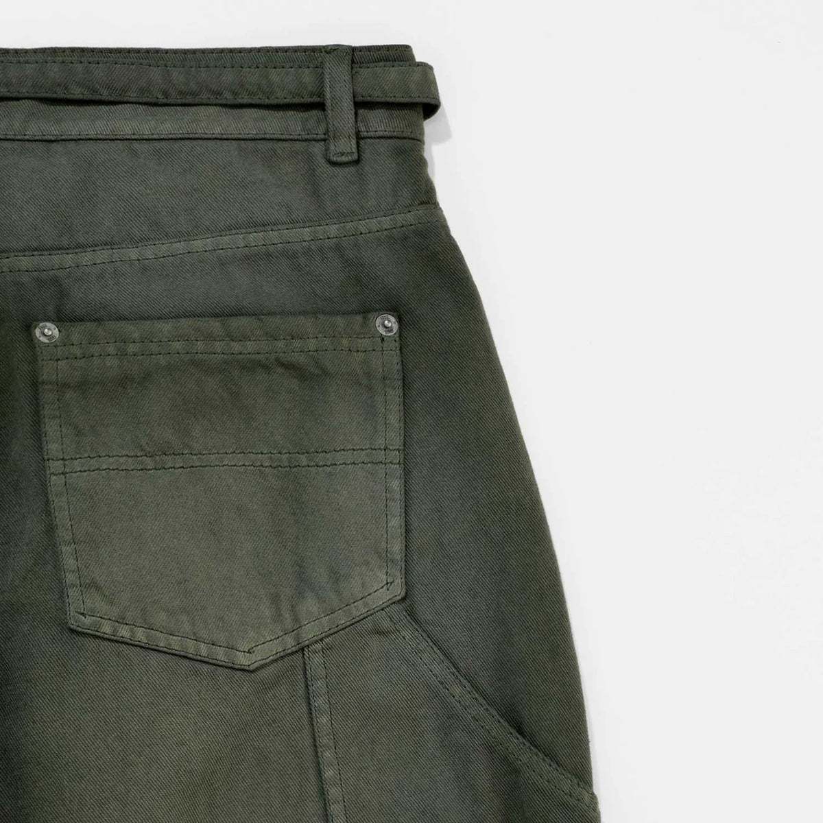 TRUE DIRTY-WASH LOW-RISE - MILITARY GREEN PANTALON VERDE