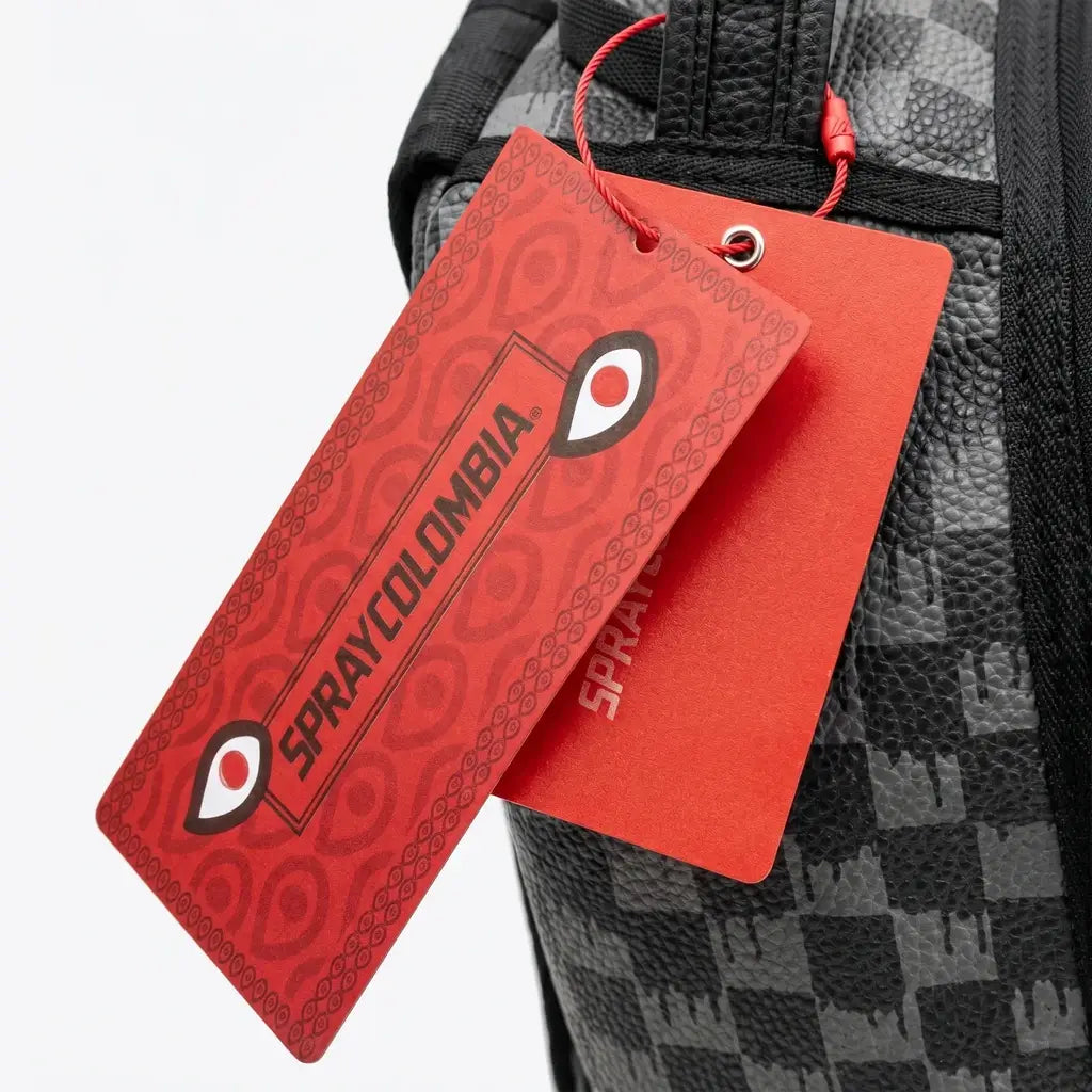 MORRAL SPRAYCOLOMBIA GREY CHECKERED EYE BACKPACK NEGRO
