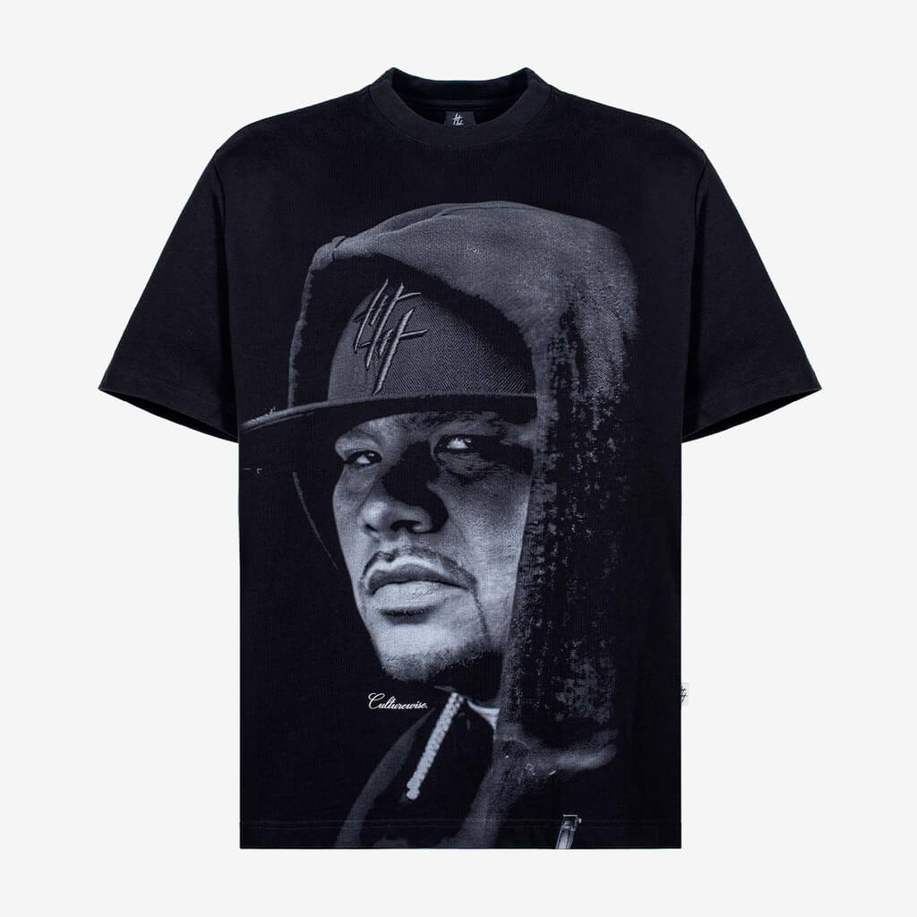 CULTUREWISE CRHOME FACES FAT JOE CAMISETA OVERSIZE NEGRA