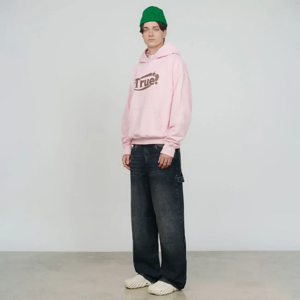 TRUE PRELUDE EVERYDAY LOGO HOODIE ROSADO