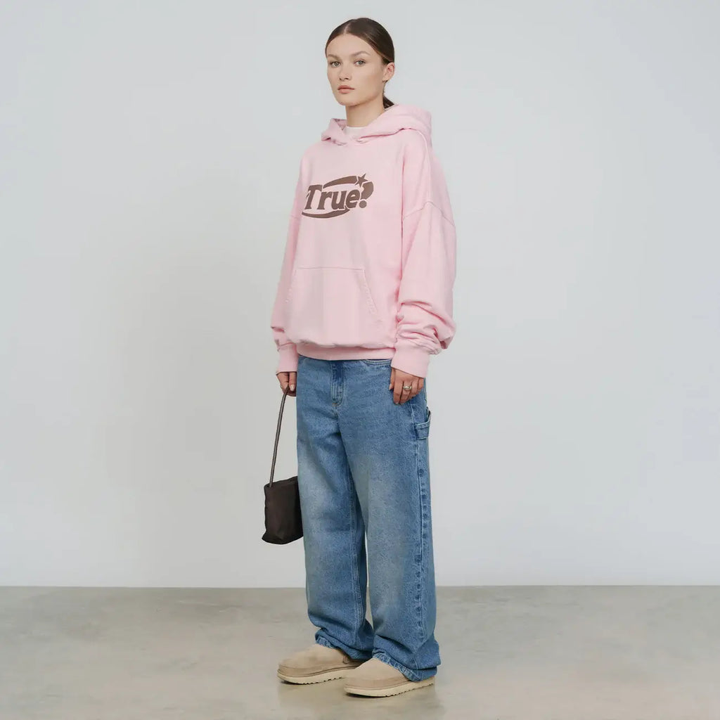 TRUE PRELUDE EVERYDAY LOGO HOODIE ROSADO