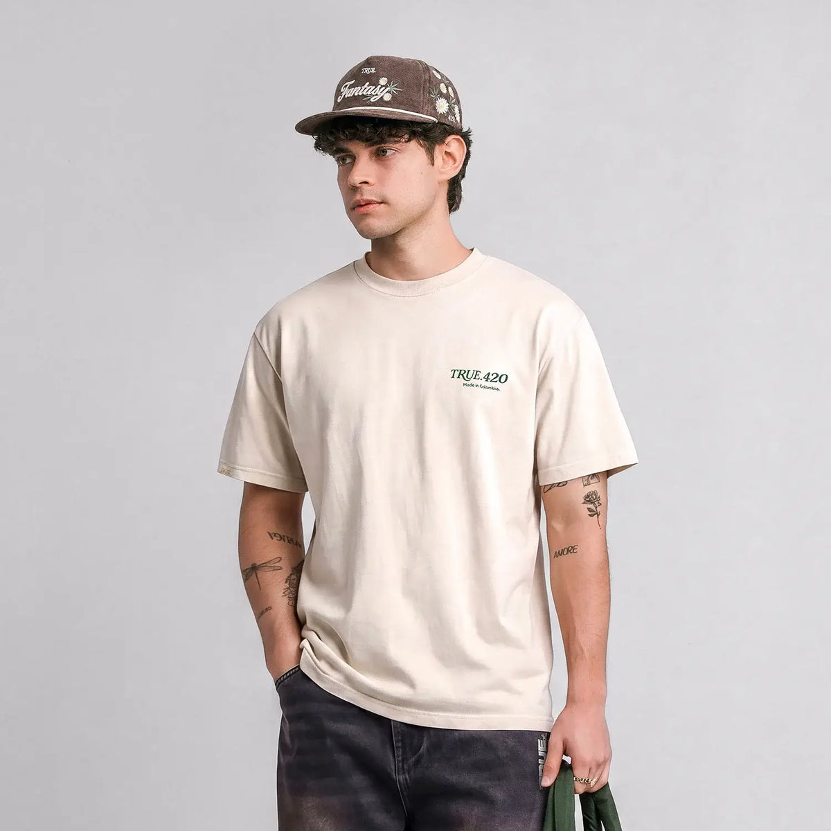 TRUE GARDEN FANTASY CAMISETA REGULAR FIT BEIGE