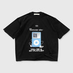 TRUE TOO BRIGHT TO MISS F*CK NUDES CAMISETA BOXY NEGRA