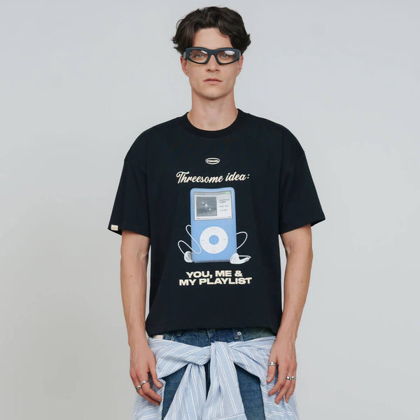 TRUE TOO BRIGHT TO MISS F*CK NUDES CAMISETA BOXY NEGRA