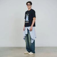 TRUE TOO BRIGHT TO MISS F*CK NUDES CAMISETA BOXY NEGRA