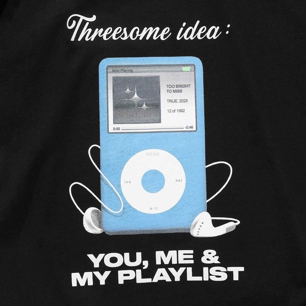 TRUE TOO BRIGHT TO MISS F*CK NUDES CAMISETA BOXY NEGRA