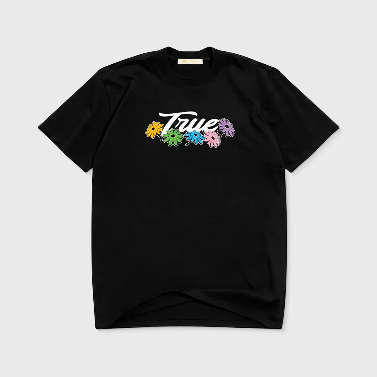 TRUE FLOWERS LOGO CAMISETA NEGRA