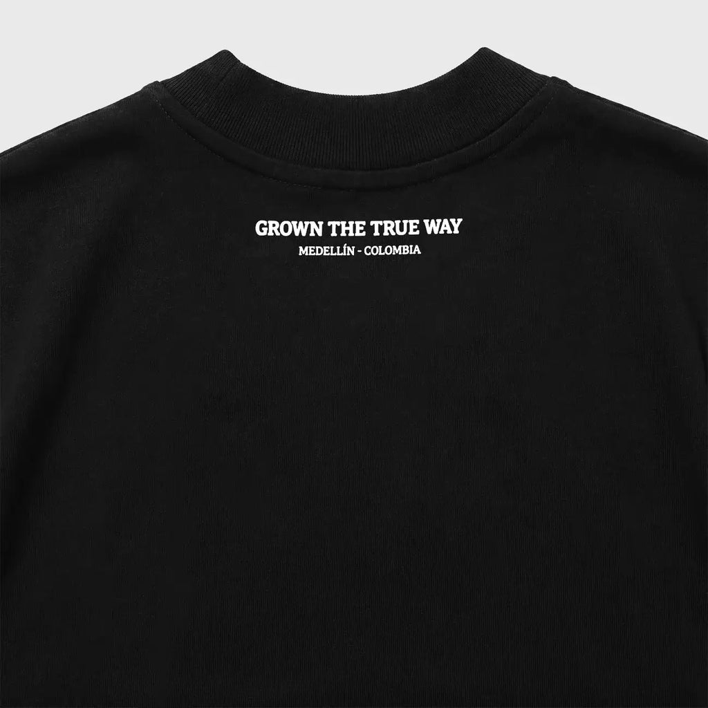 TRUE FLOWERS LOGO CAMISETA NEGRA