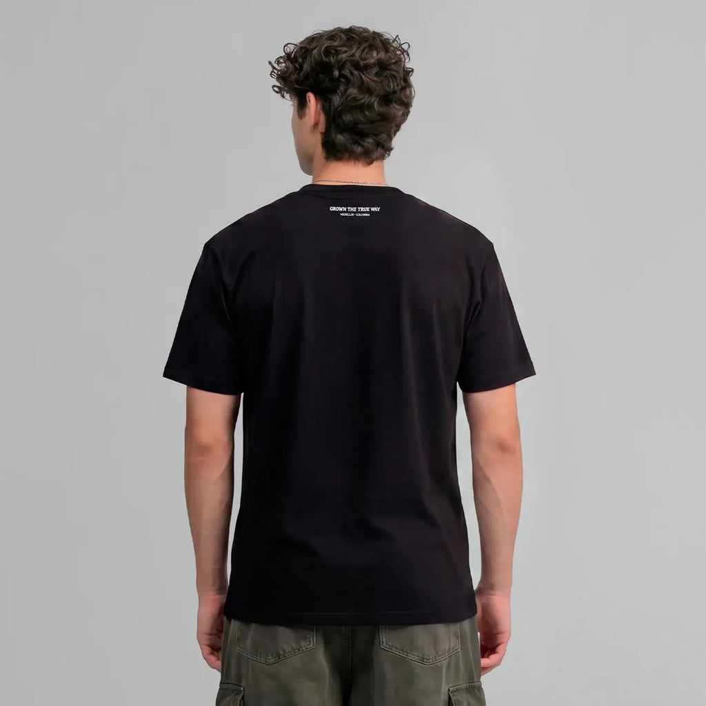 TRUE FLOWERS LOGO CAMISETA NEGRA