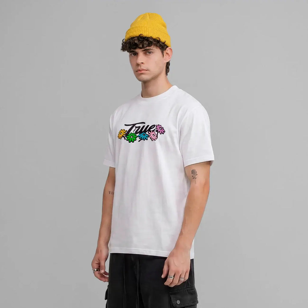 TRUE FLOWERS LOGO CAMISETA BLANCA