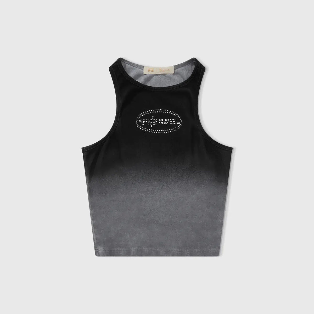TRUE GRADIENT RHINESTONE TANK TOP TANK TOP NEGRO