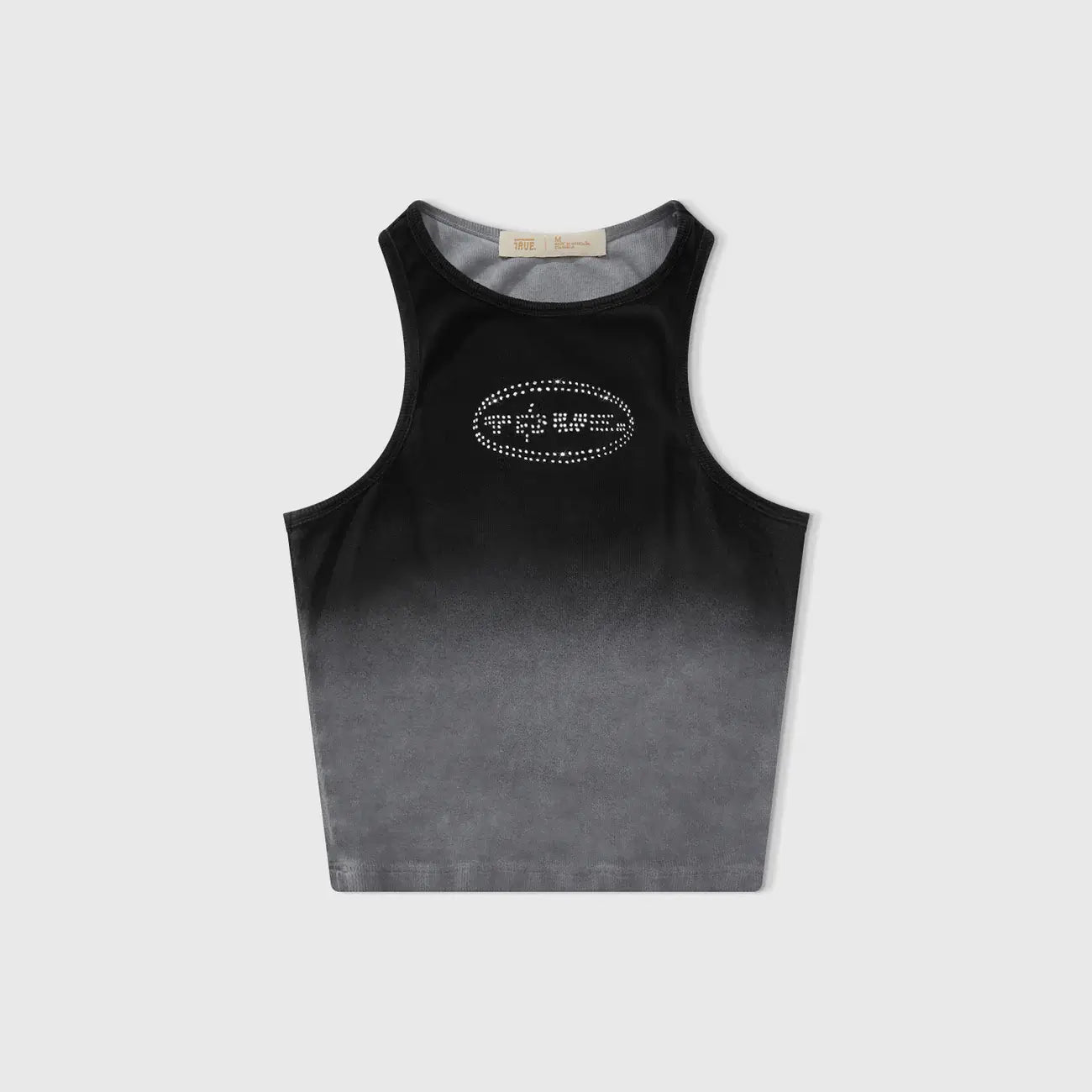 TRUE GRADIENT RHINESTONE TANK TOP TANK TOP NEGRO