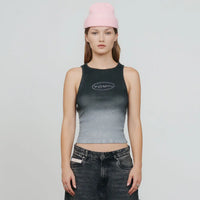 TRUE GRADIENT RHINESTONE TANK TOP TANK TOP NEGRO