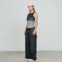 TRUE GRADIENT RHINESTONE TANK TOP TANK TOP NEGRO