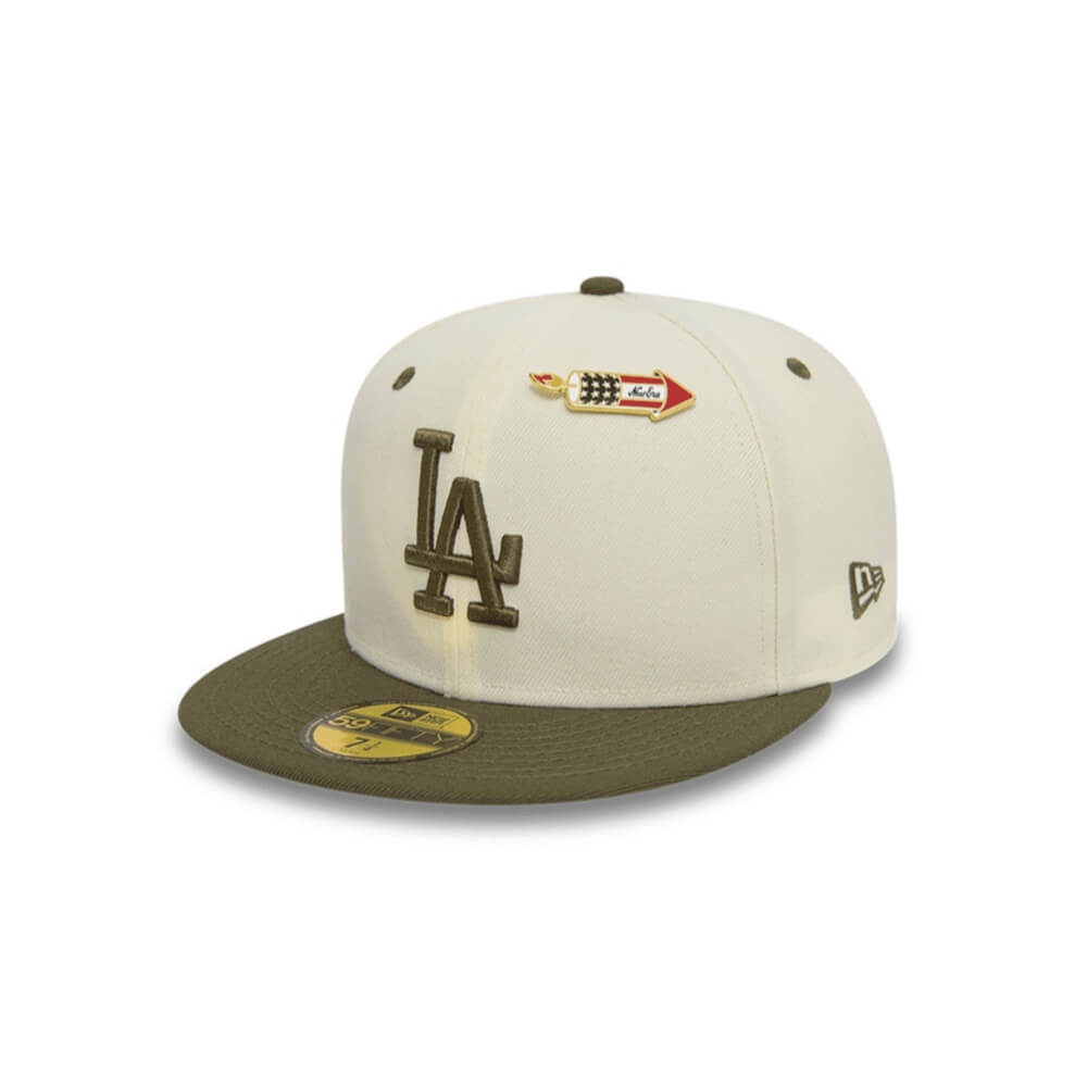 NEW ERA 59FIFTY MLB LA DODGERS TRAIL MIX CLOSED CAP BEIGE / GREEN 