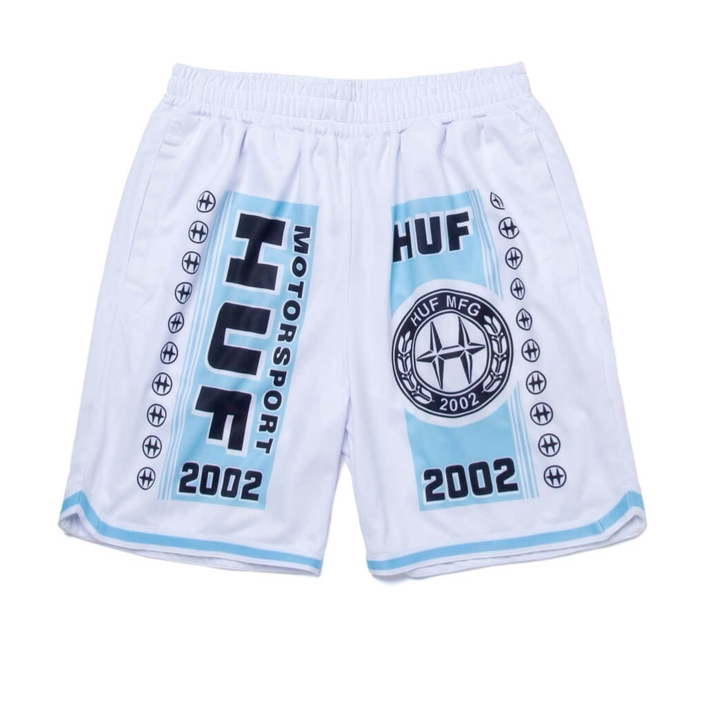 HUF H CLASS SHORTS DE MALLA BLANCOS