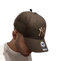 '47 MLB NY YANKEES BRONZE LOGO ADJUSTABLE BROWN CAP 