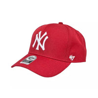 '47 MLB NY YANKEES WHITE LOGO RED ADJUSTABLE CAP 