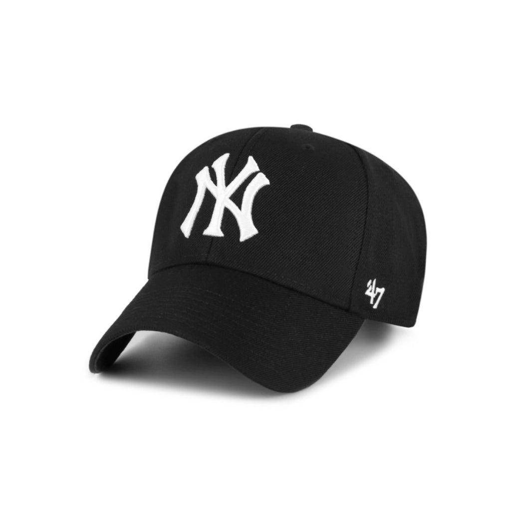 '47 MLB NY YANKEES MVP BLACK ADJUSTABLE CAP 