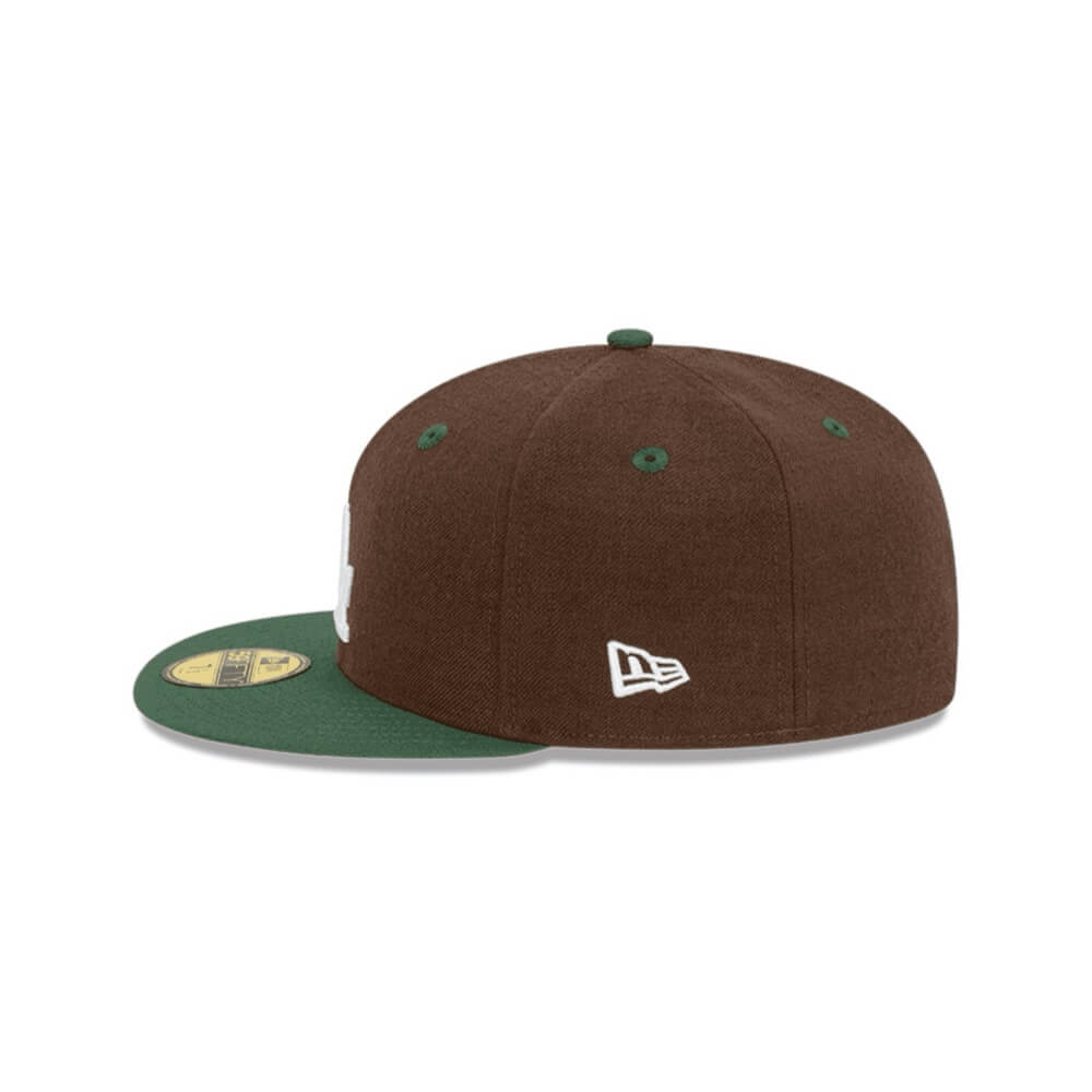 NEW ERA 59FIFTY MLB LA DODGERS BEEF N BROCOLI GORRA CERRADA CAFE / VERDE