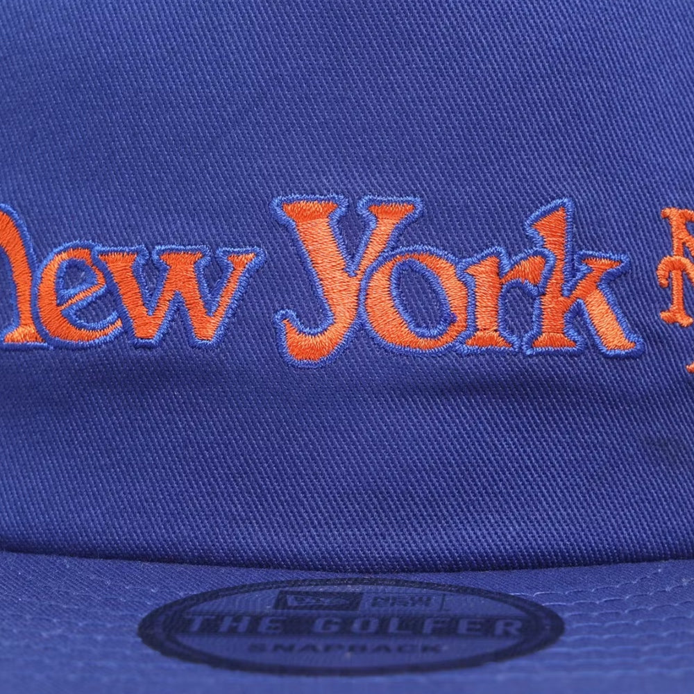 NEW ERA MLB NEW YORK METS BIG APPLE ADJUSTABLE GOLFER CAP BLUE