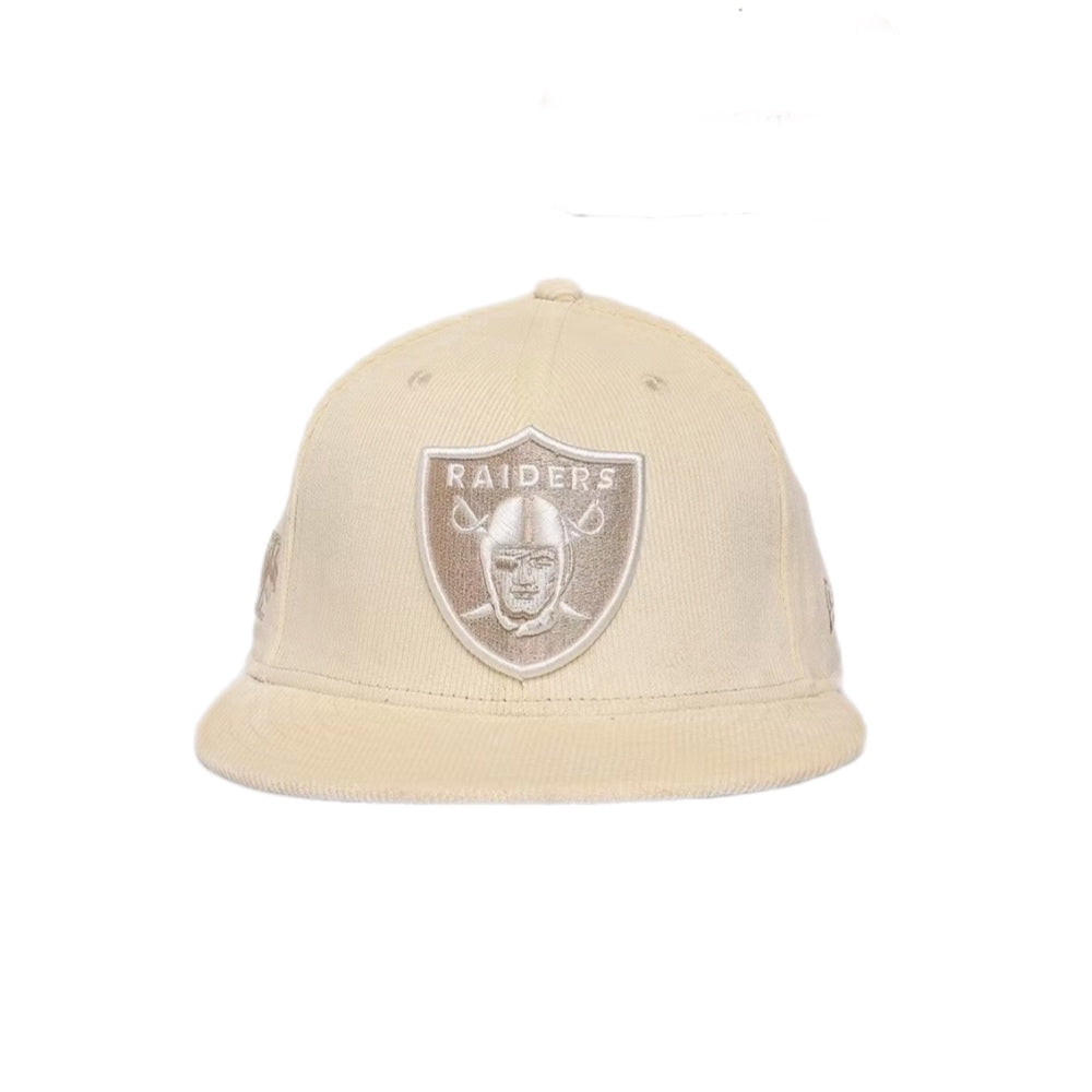 NEW ERA 59FIFTY NFL RAIDERS CLASSIC CORDUROY CLOSED CAP BEIGE 