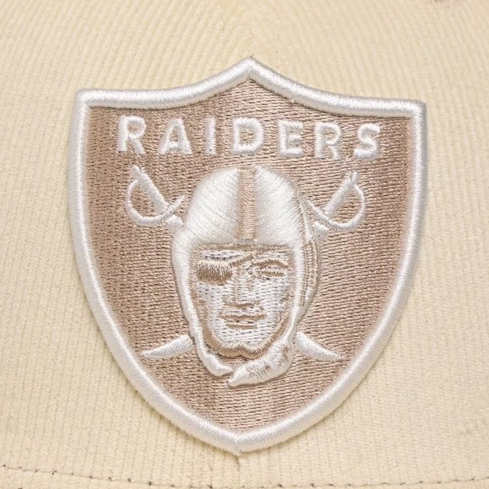 NEW ERA 59FIFTY NFL RAIDERS CLASSIC CORDUROY CLOSED CAP BEIGE 