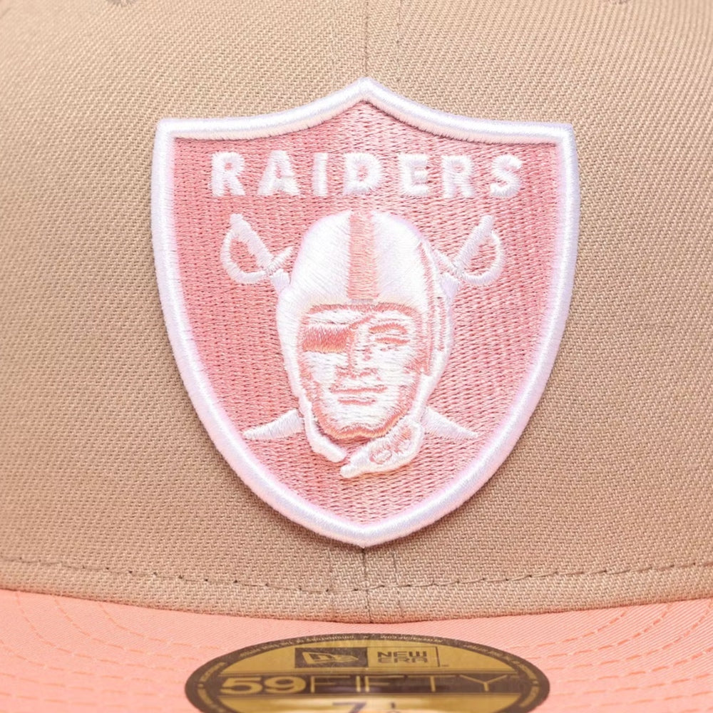 NEW ERA 59FIFTY NFL RAIDERS SUNDAE GORRA CERRADA BEIGE / ROSA
