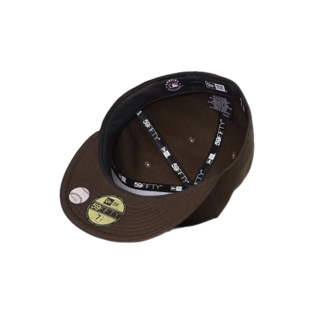 NEW ERA 59FIFTY MLB SAN DIEGO PADRES FLARE CLOSED CAP BROWN 