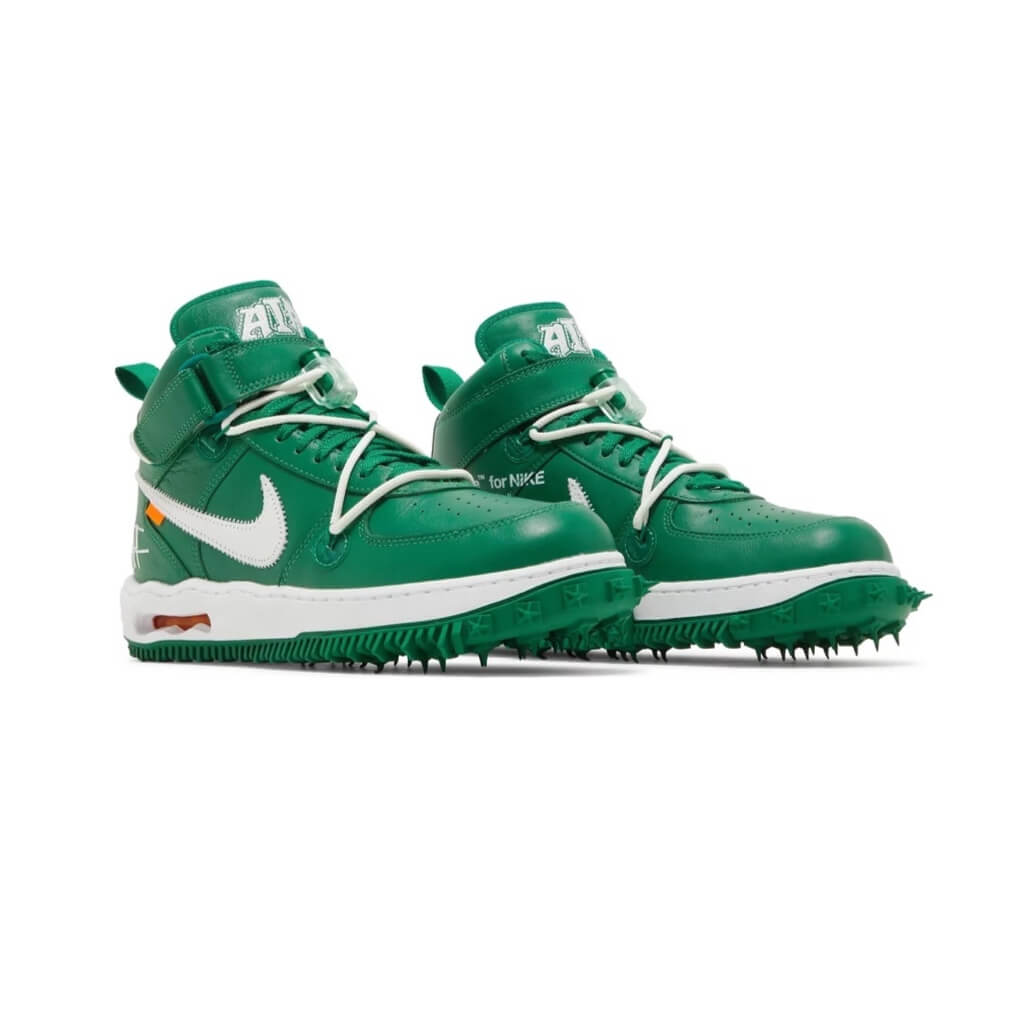 MEN NIKE X OFF WHITE AIR FORCE 1 MID PINE GREEN