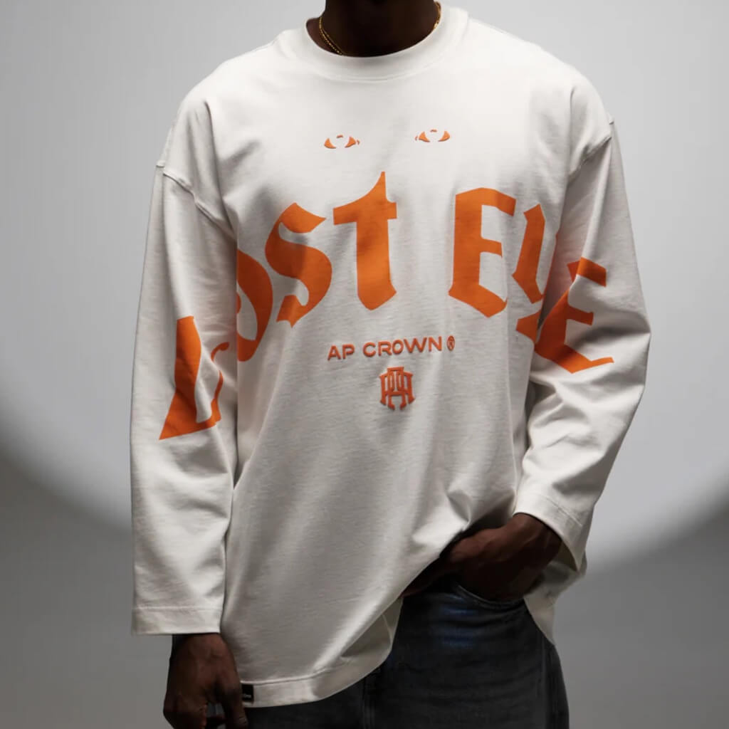 AP CROWN LOST EYE CREWNECK MYST BLANCO Y NARANJA