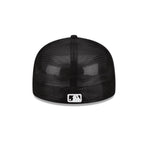 NEW ERA 59FIFTY MLB CAMIONERA LA DODGERS LOGO NEGRO Y BLANCO GORRA CERRADA NEGRA