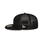 NEW ERA 59FIFTY MLB CAMIONERA LA DODGERS LOGO NEGRO Y BLANCO GORRA CERRADA NEGRA