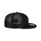NEW ERA 59FIFTY MLB CAMIONERA LA DODGERS LOGO NEGRO Y BLANCO GORRA CERRADA NEGRA