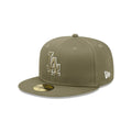 NEW ERA 59FIFTY MLB BASICA LA DODGERS LOGO VERDE GORRA CERRADA VERDE