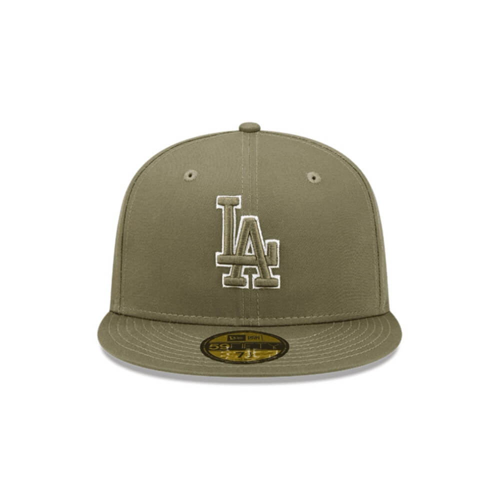 NEW ERA 59FIFTY MLB BASICA LA DODGERS LOGO VERDE GORRA CERRADA VERDE