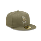 NEW ERA 59FIFTY MLB BASICA LA DODGERS LOGO VERDE GORRA CERRADA VERDE